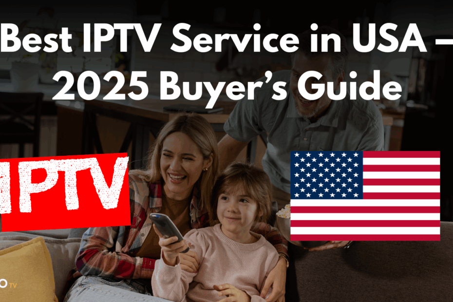 FAMILY WATCHING TV WITH USA FLAG IN THE ROOM